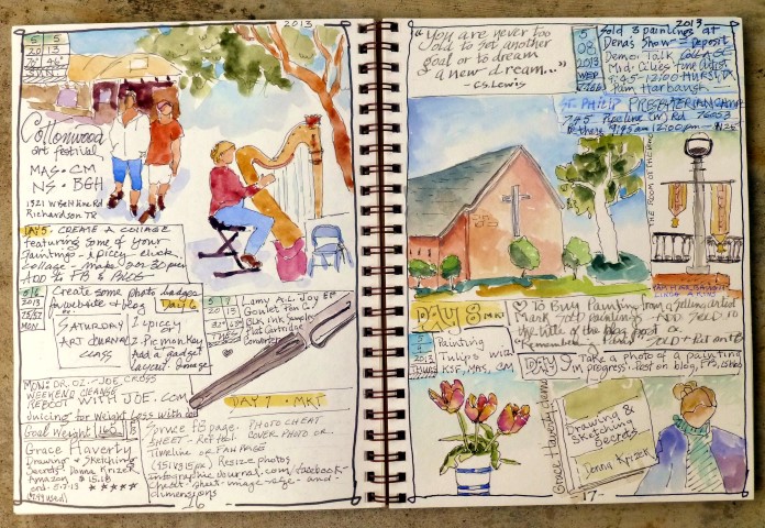 Love Your Life Sketchbook Art Journaling Workshop - Nancy Standlee Fine Art